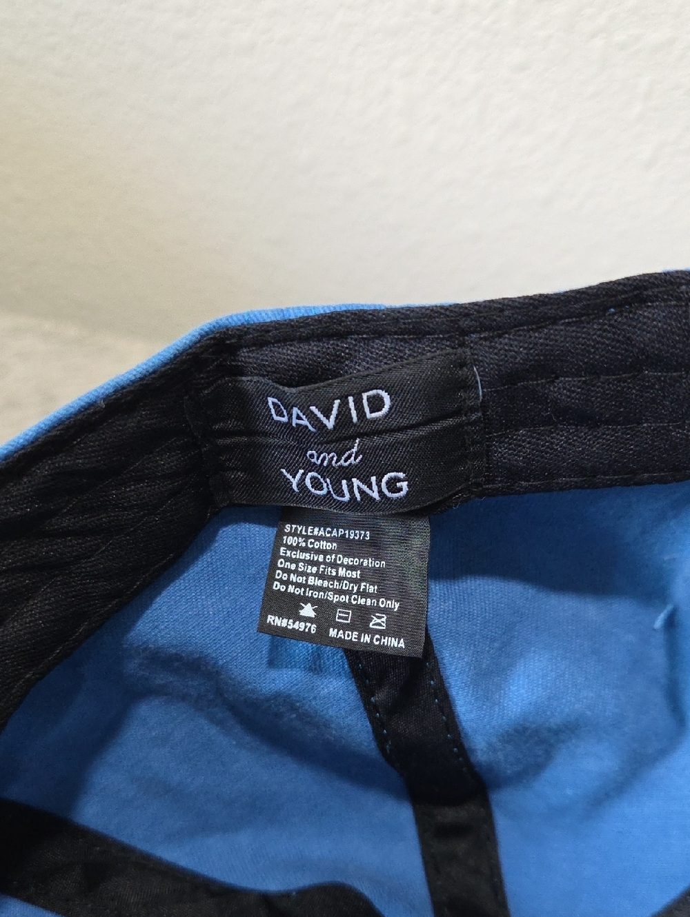 David & Young Blue "Bad Hair Day" Embroidered Dad Hat Baseball Cap OS - Picture 6 of 8